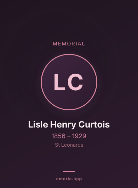 Memorial portrait of Lisle Henry Curtois