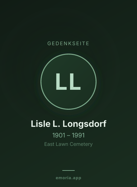 Gedenkportrait von Lisle L. Longsdorf