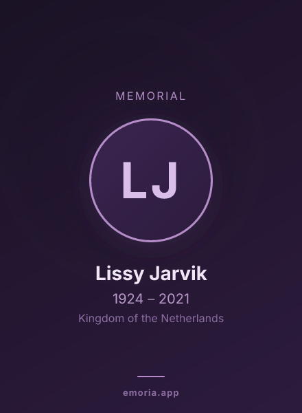 Memorial portrait of Lissy Jarvik