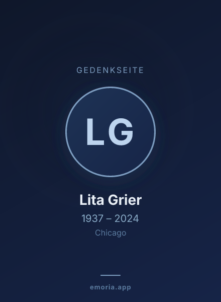 Gedenkportrait von Lita Grier