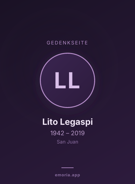 Gedenkportrait von Lito Legaspi