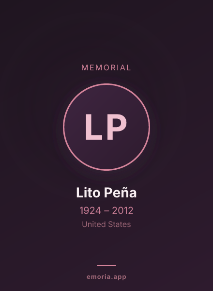 Memorial portrait of Lito Peña