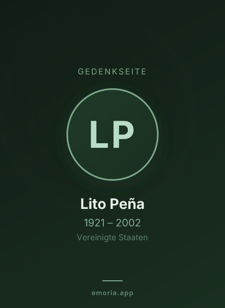 Gedenkportrait von Lito Peña