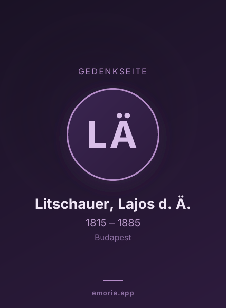 Gedenkportrait von Litschauer, Lajos d. Ä.