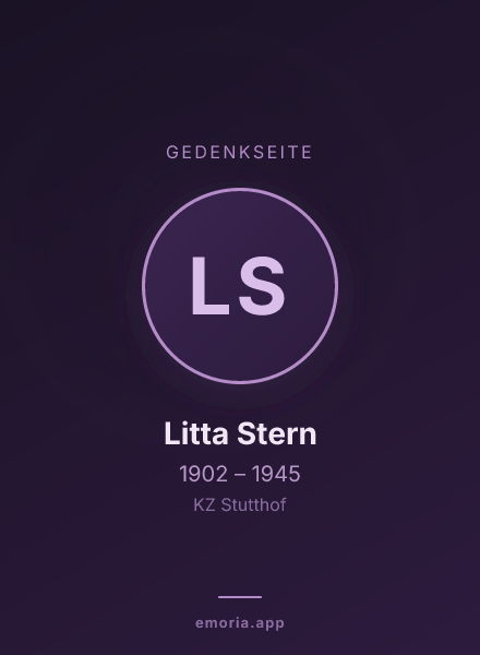 Gedenkportrait von Litta Stern
