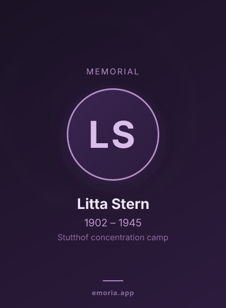 Memorial portrait of Litta Stern