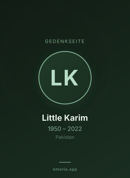 Gedenkportrait von Little Karim