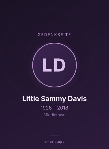 Gedenkportrait von Little Sammy Davis