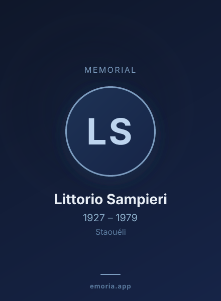Memorial portrait of Littorio Sampieri