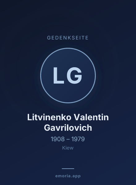 Gedenkportrait von Litvinenko Valentin Gavrilovich