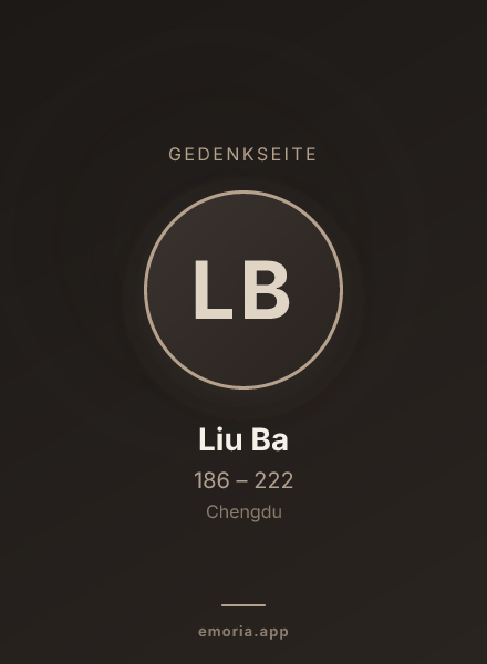 Gedenkportrait von Liu Ba