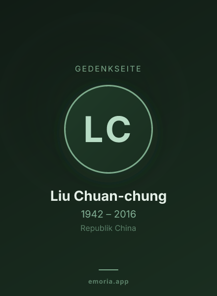 Gedenkportrait von Liu Chuan-chung