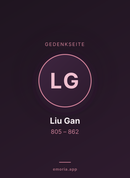 Gedenkportrait von Liu Gan
