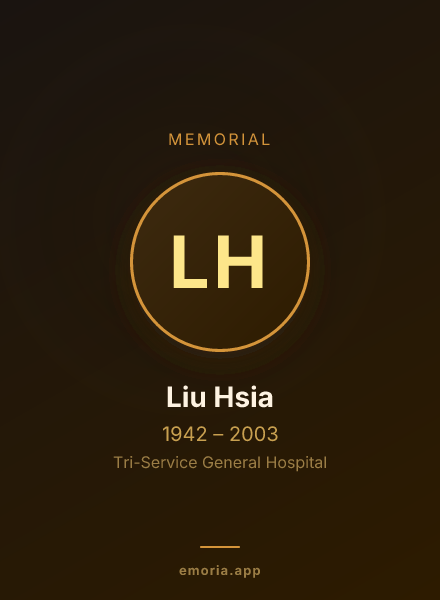 Memorial portrait of Liu Hsia
