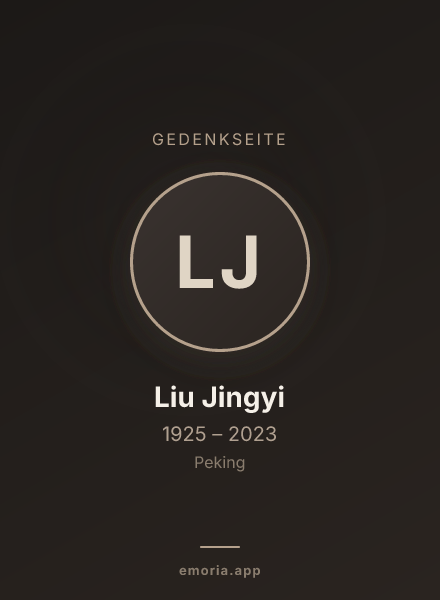 Gedenkportrait von Liu Jingyi