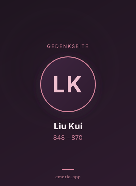Gedenkportrait von Liu Kui