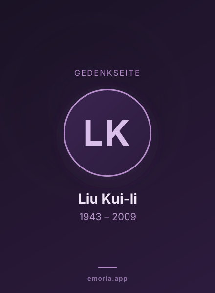 Gedenkportrait von Liu Kui-li