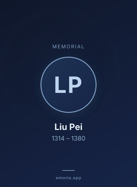 Memorial portrait of Liu Pei