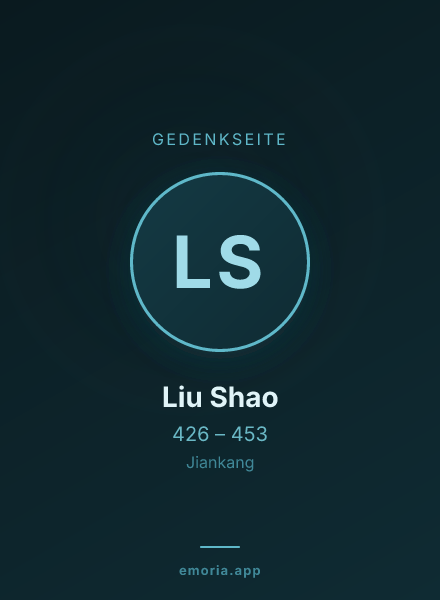 Gedenkportrait von Liu Shao
