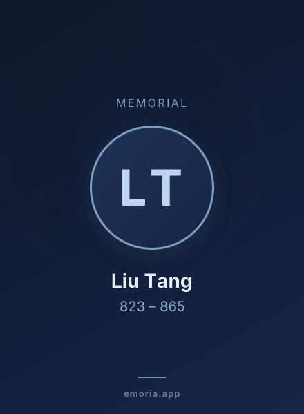 Memorial portrait of Liu Tang