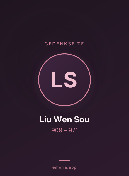 Gedenkportrait von Liu Wen Sou