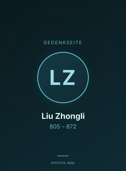 Gedenkportrait von Liu Zhongli