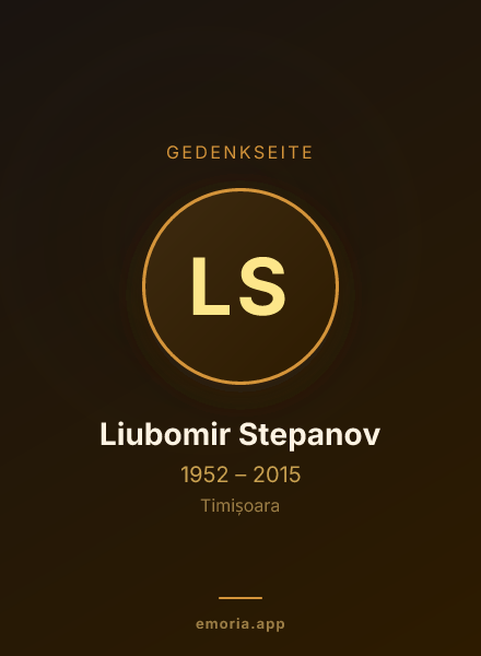 Gedenkportrait von Liubomir Stepanov