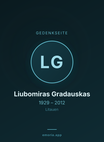 Gedenkportrait von Liubomiras Gradauskas
