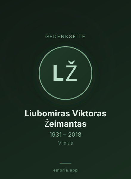 Gedenkportrait von Liubomiras Viktoras Žeimantas