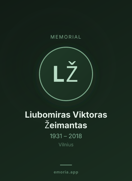 Memorial portrait of Liubomiras Viktoras Žeimantas