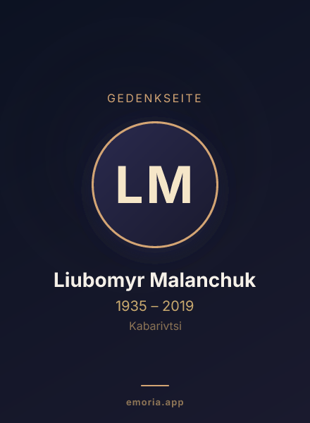 Gedenkportrait von Liubomyr Malanchuk