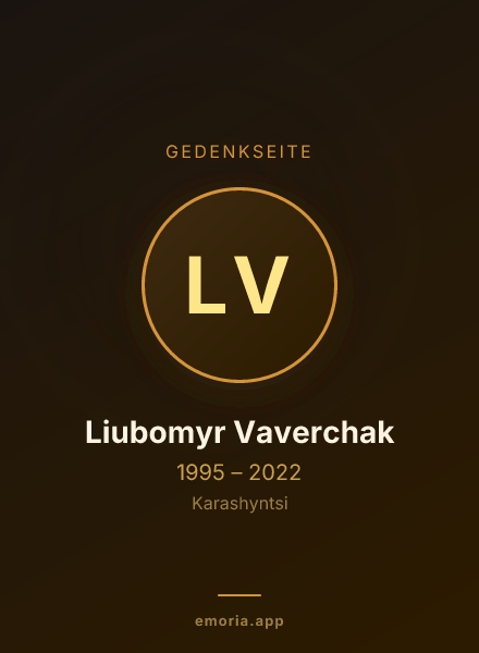 Gedenkportrait von Liubomyr Vaverchak