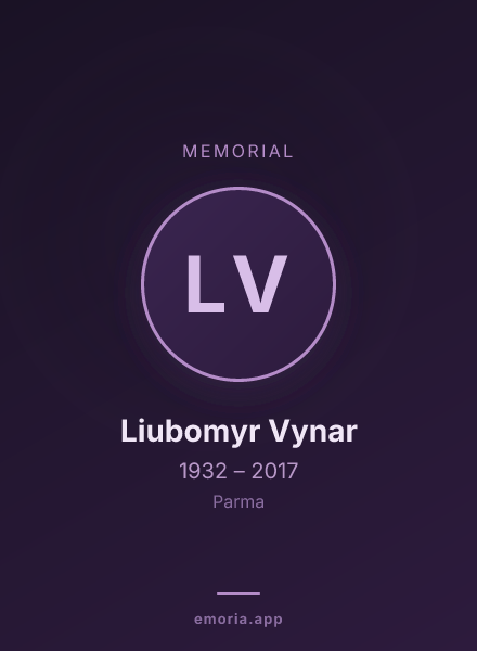Memorial portrait of Liubomyr Vynar