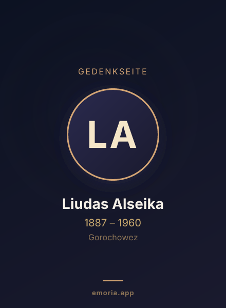 Gedenkportrait von Liudas Alseika
