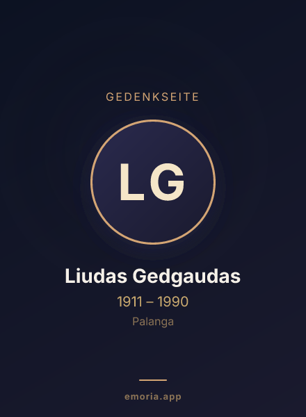 Gedenkportrait von Liudas Gedgaudas