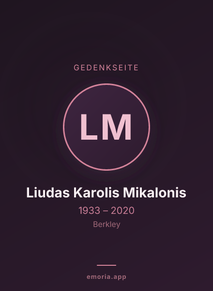 Gedenkportrait von Liudas Karolis Mikalonis