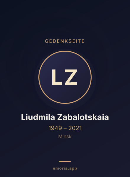 Gedenkportrait von Liudmila Zabalotskaia
