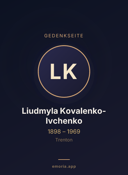 Gedenkportrait von Liudmyla Kovalenko-Ivchenko