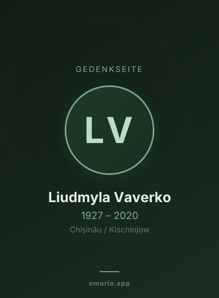Gedenkportrait von Liudmyla Vaverko