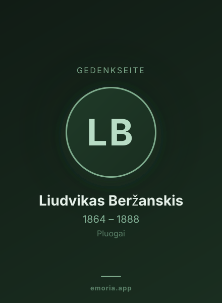 Gedenkportrait von Liudvikas Beržanskis