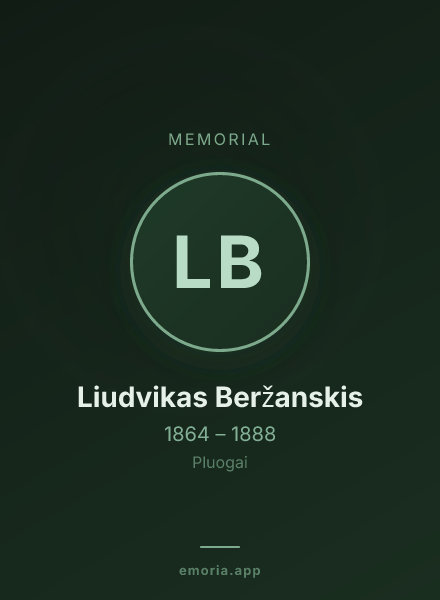 Memorial portrait of Liudvikas Beržanskis