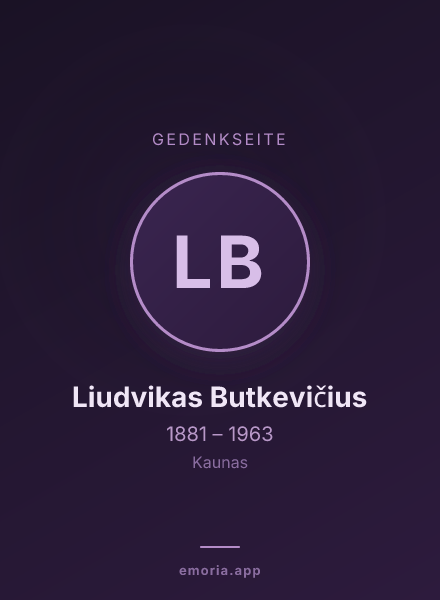 Gedenkportrait von Liudvikas Butkevičius
