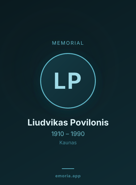 Memorial portrait of Liudvikas Povilonis