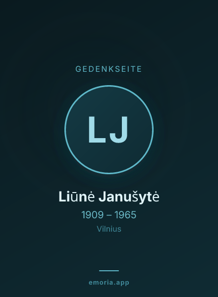 Gedenkportrait von Liūnė Janušytė