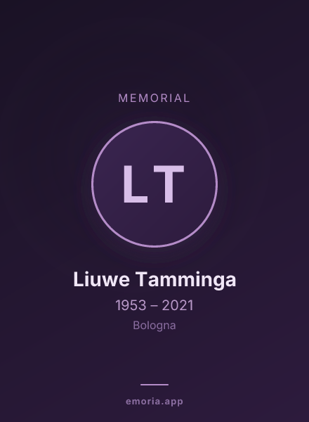 Memorial portrait of Liuwe Tamminga