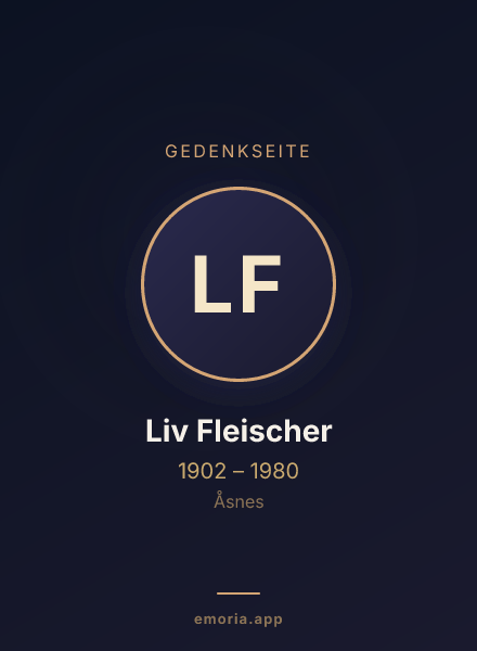 Gedenkportrait von Liv Fleischer