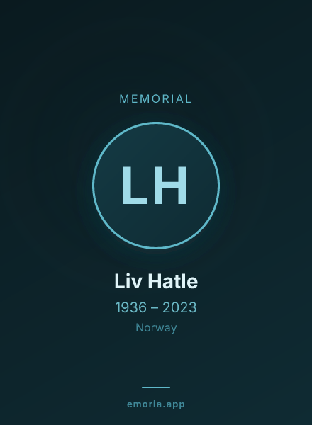 Memorial portrait of Liv Hatle