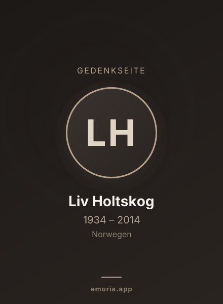Gedenkportrait von Liv Holtskog