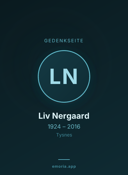 Gedenkportrait von Liv Nergaard