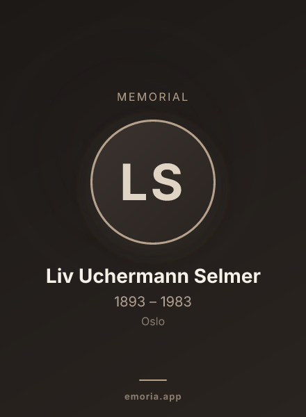 Memorial portrait of Liv Uchermann Selmer